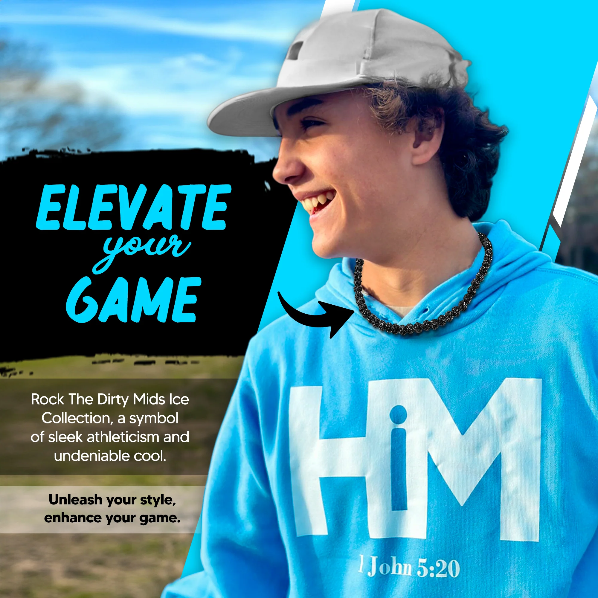 Blackout - Dirty Mids ICE Collection Baseball Necklace - Image 5