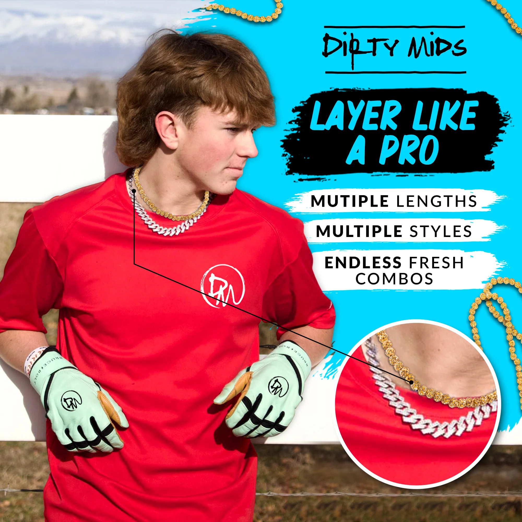 Swaggy - Dirty Mids ICE Collection Baseball Necklace - Image 6