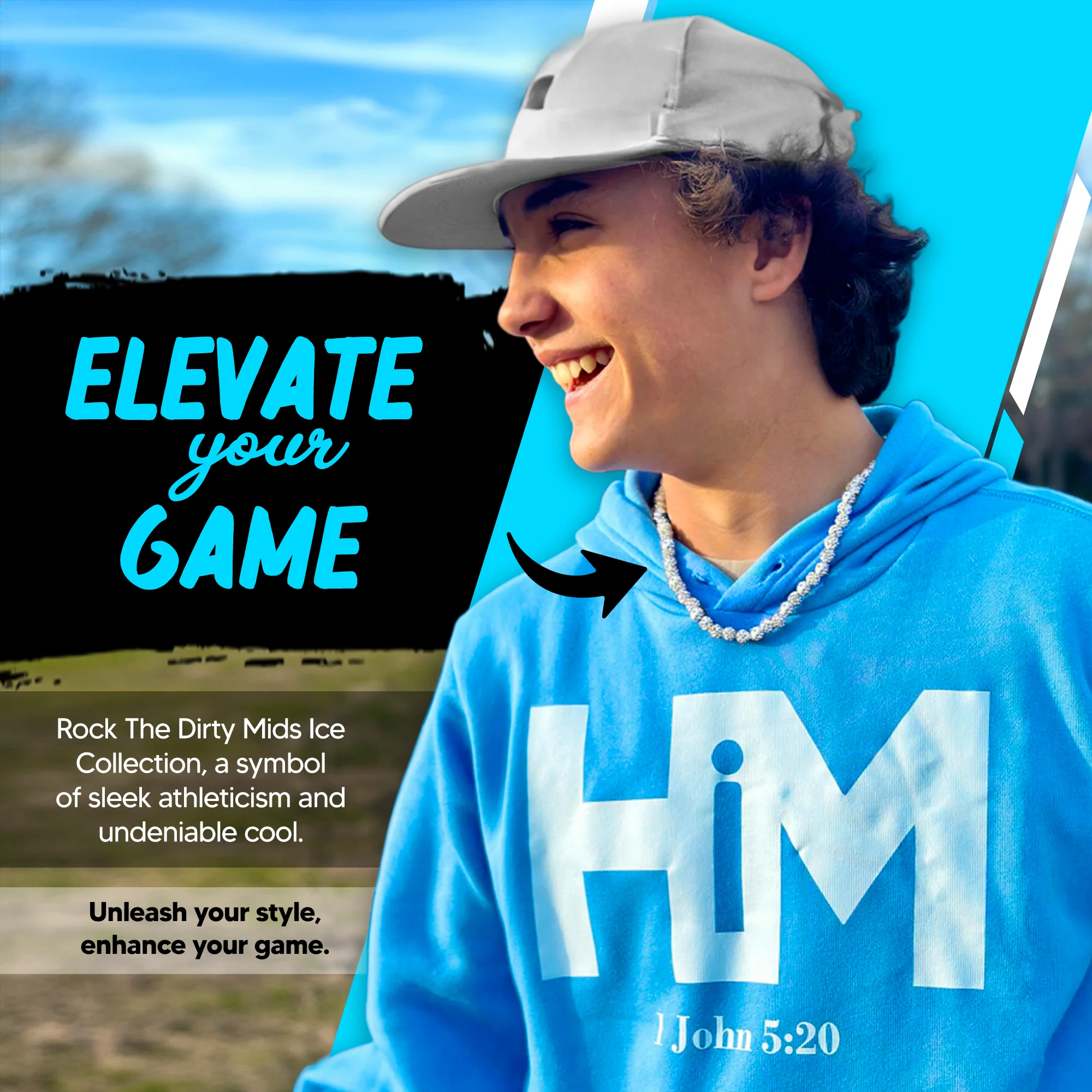 White Out - Dirty Mids ICE Collection Baseball Necklace - Image 7